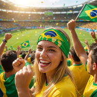 Brazil Flag Headband Gaiter Face Cover lifestyle