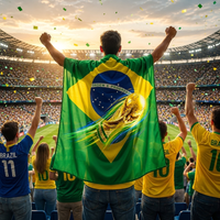 Brazil Flag World Cup Cape lifestyle