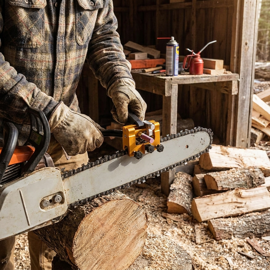 Chainsaw Sharpener Jig lifestyle