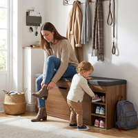 Foldable Shoe Rack Bench lifestyle