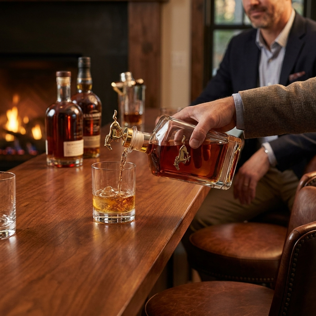 Car whiskey decanter lifestyle