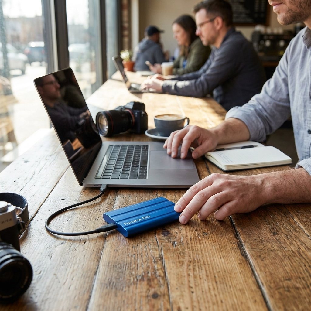 Portable SSD drive lifestyle