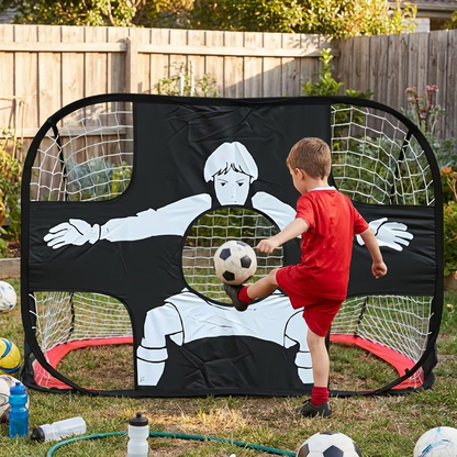 Foldable Portable Soccer Goal with Target Net lifestyle