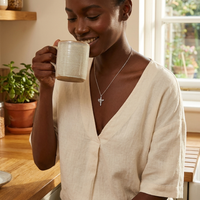 Crown Cross Pendant Necklace