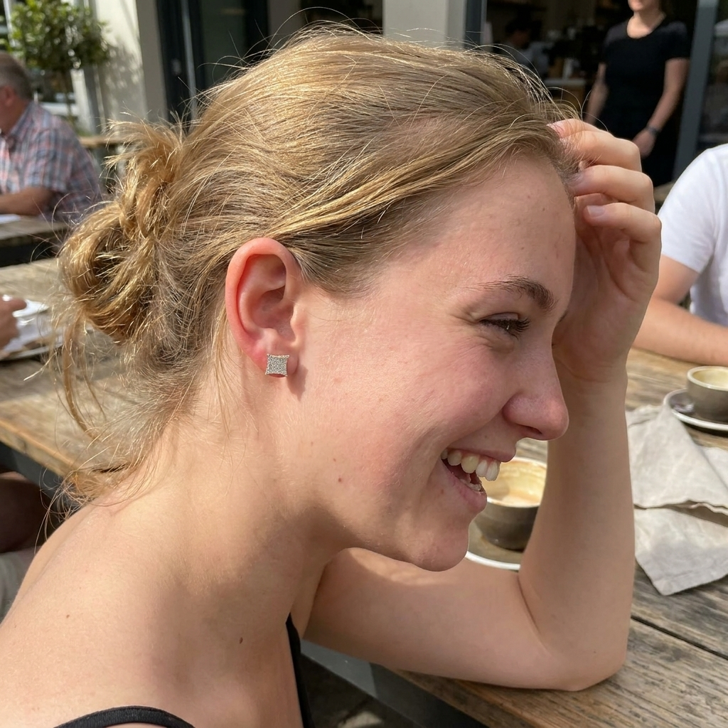 Rhinestone Square Stud Earrings