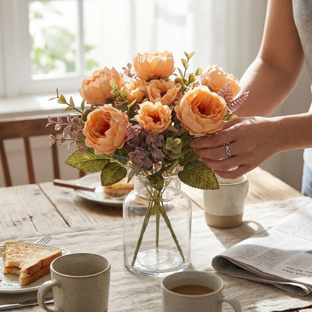Artificial Peony Flower Bouquet