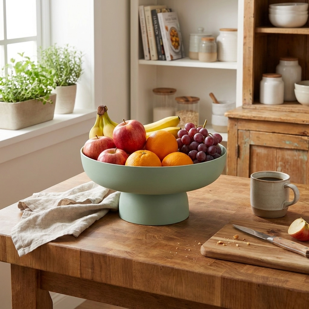 Elegant Ceramic Fruit Bowl lifestyle