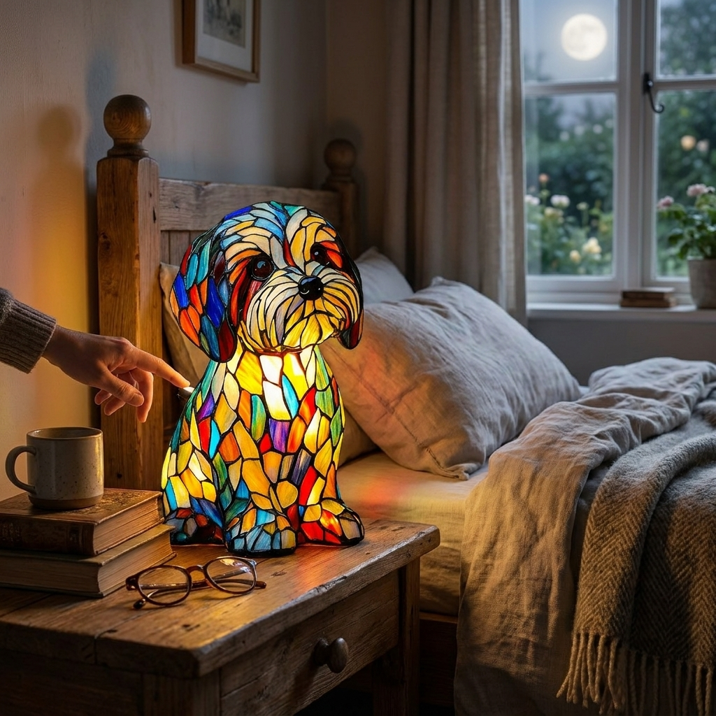 Dog Figurine LED Table Lamp