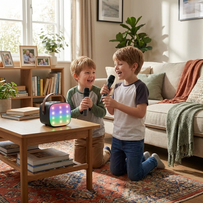 Bluetooth Karaoke Machine: Portable Speaker with Wireless Microphones