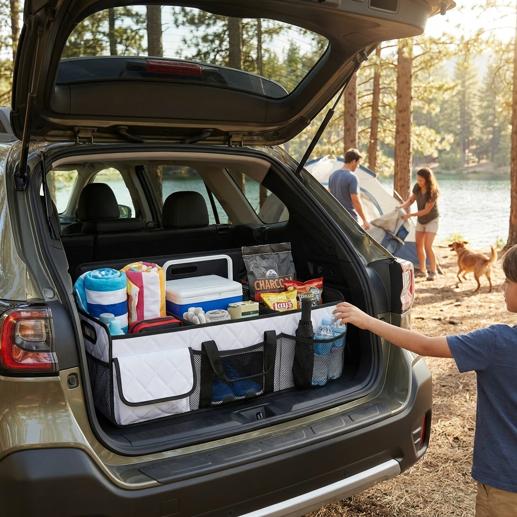 Foldable Car Trunk Organizer Waterproof Storage Box