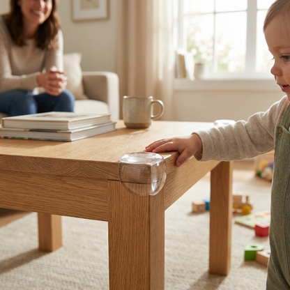 Clear PVC Corner Guards for Tables - Child Safety Edge Protectors