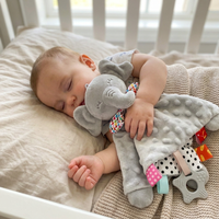 Elephant Plush Lovey Baby Security Blanket