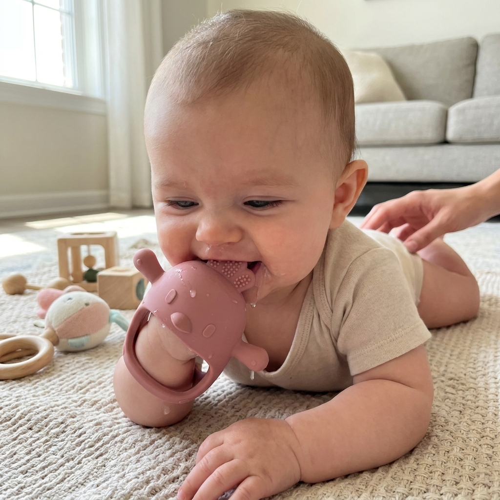 Baby Teething Mitten - Silicone Chew Glove