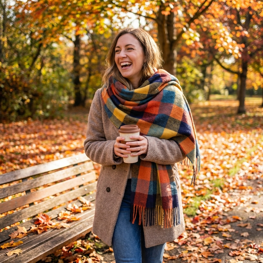 Cozy Plaid Winter Scarf