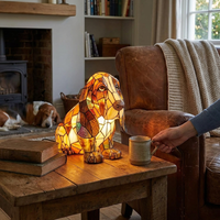 Dog figurine table lamp lifestyle