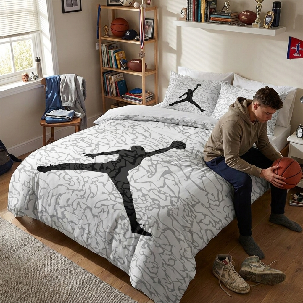 Basketball bedding set lifestyle