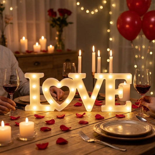Heart-Shaped LED Night Light – Battery-Powered Wall Decor, Perfect Valentine's Gift