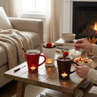 Ceramic Candle-Heated Fondue Set