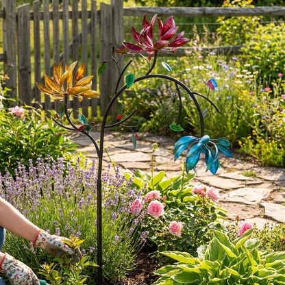 Butterfly Wind Chime Garden Spinner
