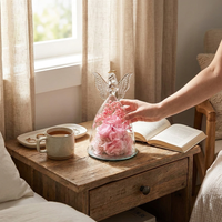 Angel Light Glass Dome Preserved Rose