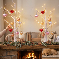 Birch Tree Heart LED Table Lamp