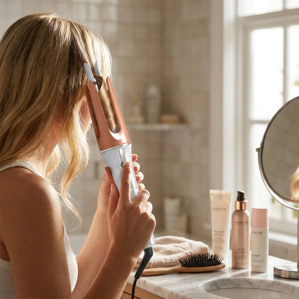 Automatic Hair Curler with Ceramic Rotating Barrel