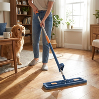 Flat Microfiber Floor Spray Mop with Long-Handle Cleaning System