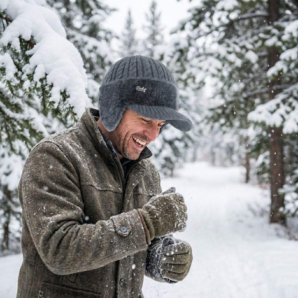 Fur-Lined Trapper Winter Hat