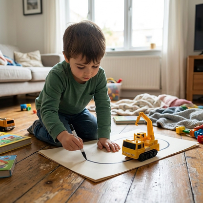 Inductive Line-Following Toy Car Playset