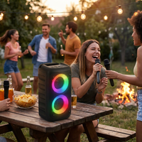 Portable Wireless Karaoke System with Speaker and Microphones