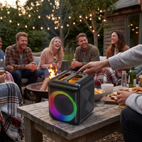 Bluetooth Karaoke Machine with Portable Speaker and Wireless Microphones