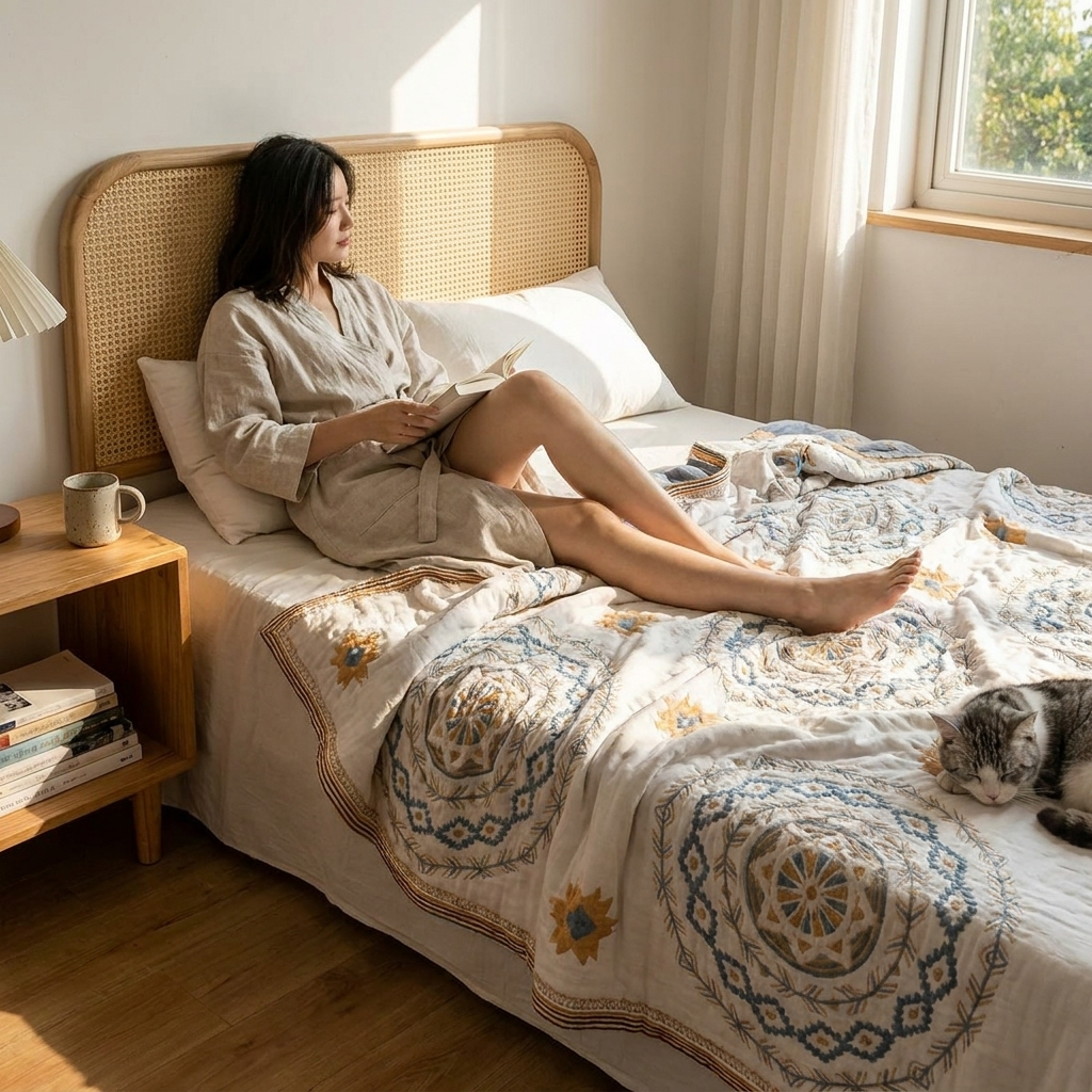 Cozy Mandala Boho Pattern Blanket Throw