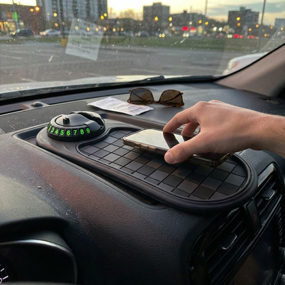 Car Phone Holder with Anti-Slip Dashboard Mat Stand