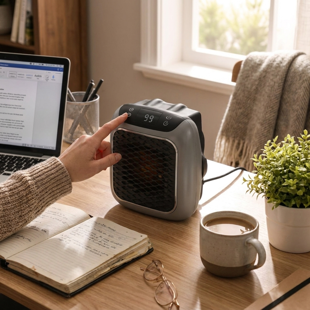 Compact Desktop Space Heater Portable Electric Unit