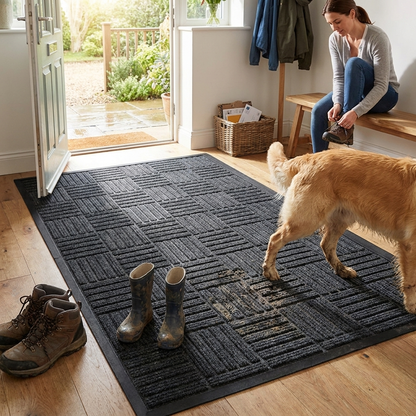 Entryway Door Mat Dirt-Trapping Floor Rug