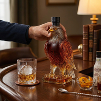 Eagle Whiskey Decanter – Elegant Glass Bottle for Decorative Bar Display
