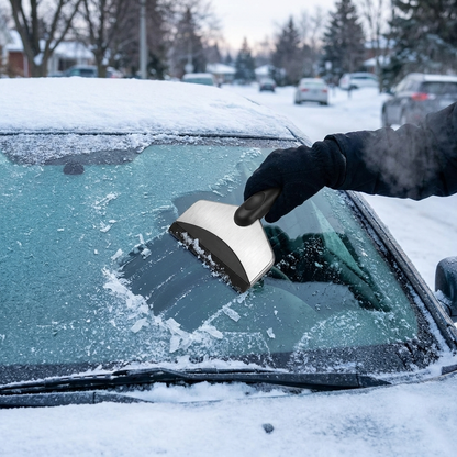 All-in-One Car Window Ice Scraper & Defroster Tool