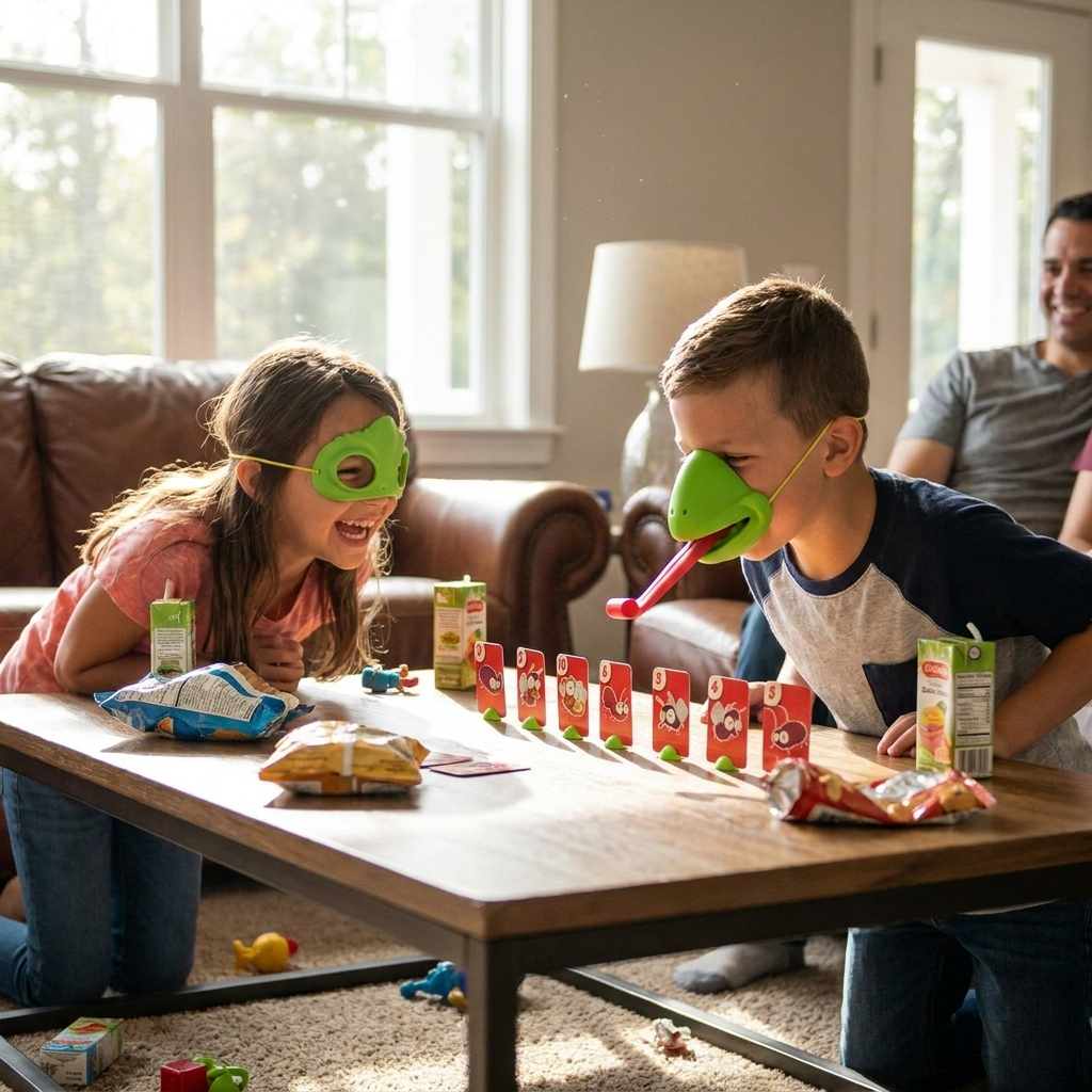 Chameleon Mask Tongue Challenge Party Game