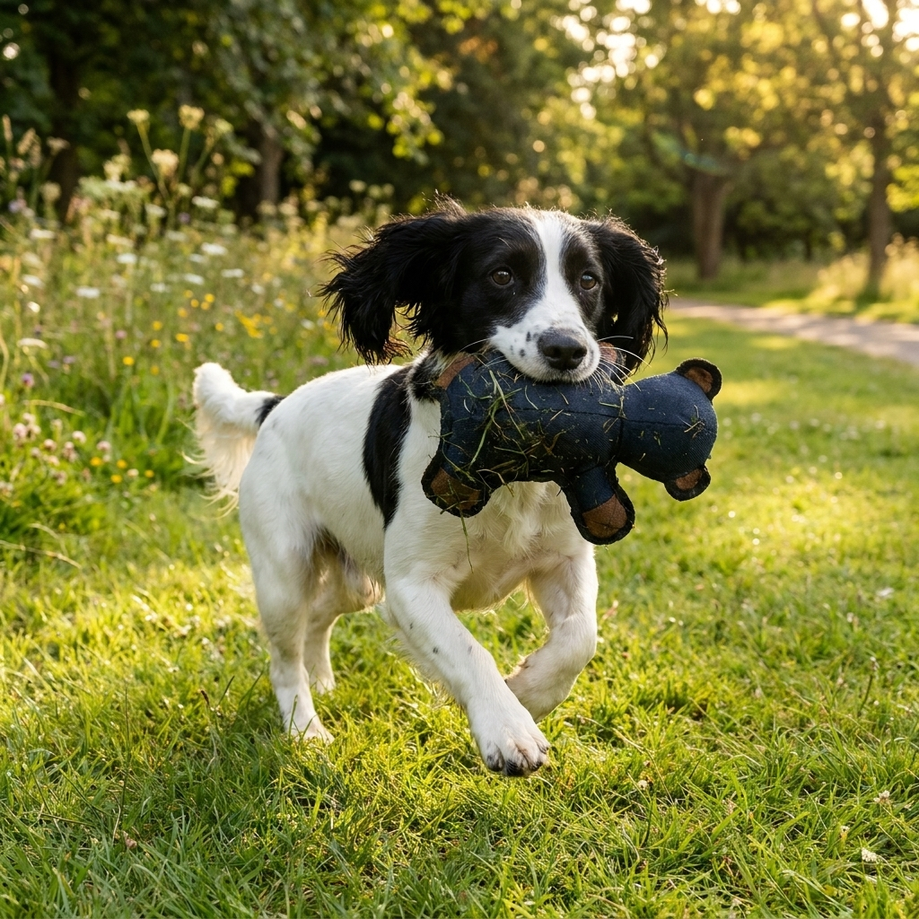 Plush Bear-Shaped Dog Chew Toy