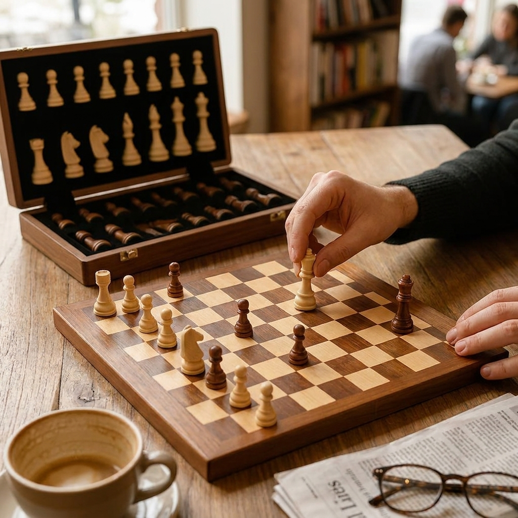 Elegant Wooden Chess Set