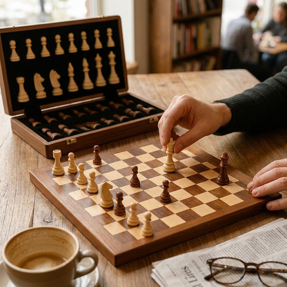 Elegant Wooden Chess Set