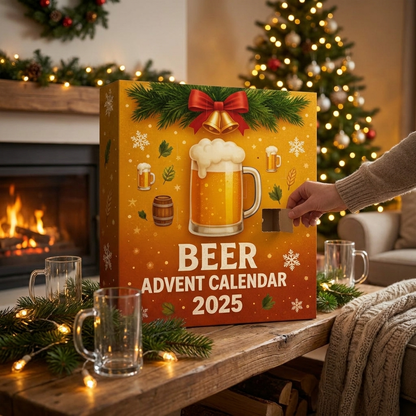 Beer-Themed Advent Calendar Mini Bottle Gift Set