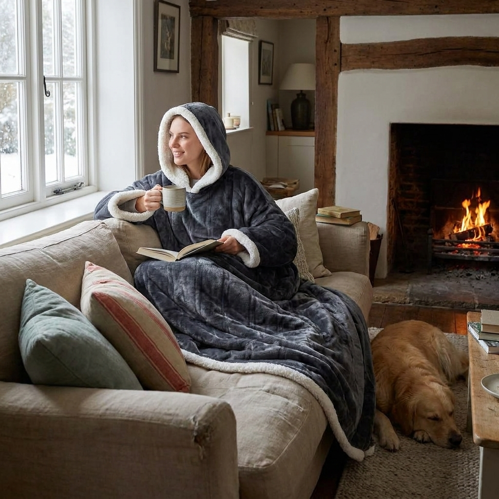 Cozy Winter Wearable Electric Heated Blanket