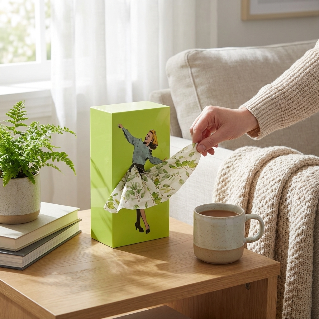 Figure-Style Tissue Box Holder Stand for Home Decor