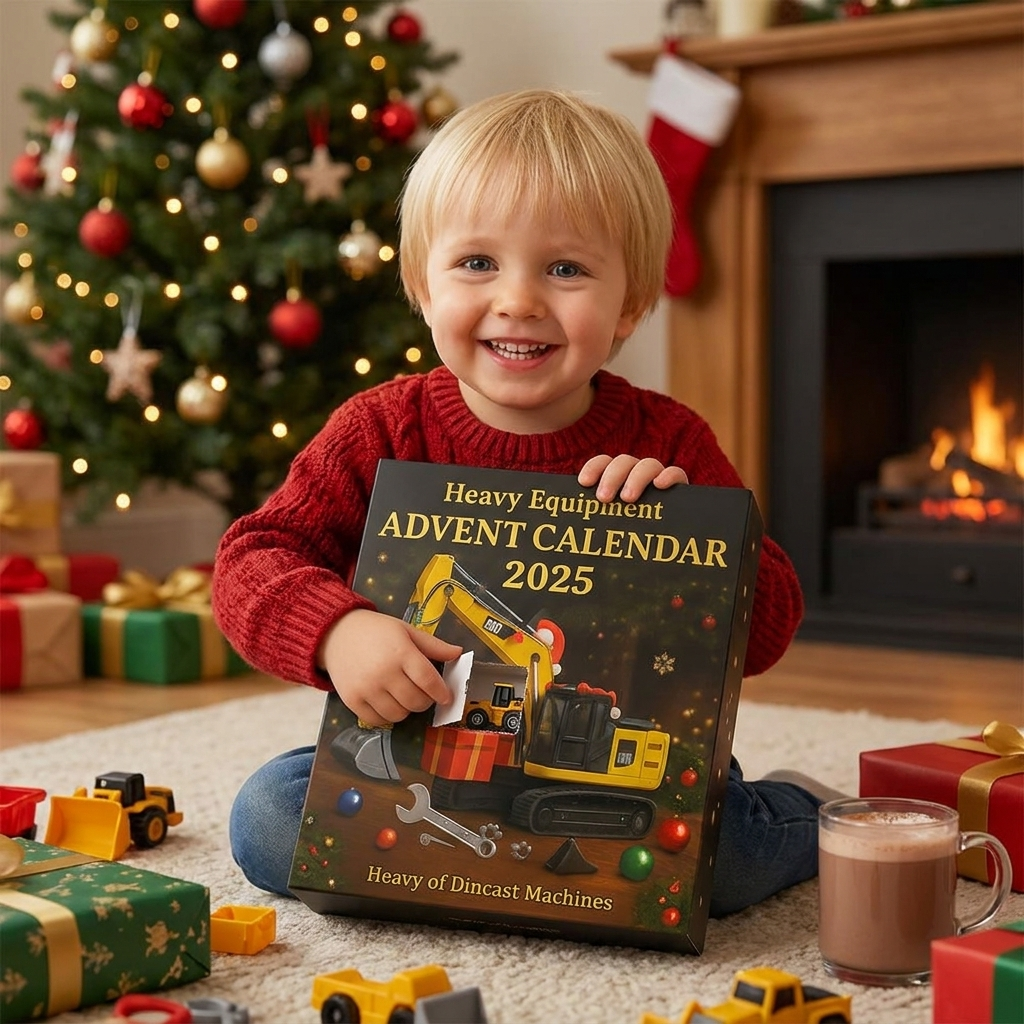 Construction Advent Calendar: Die-Cast Vehicle Set for Kids