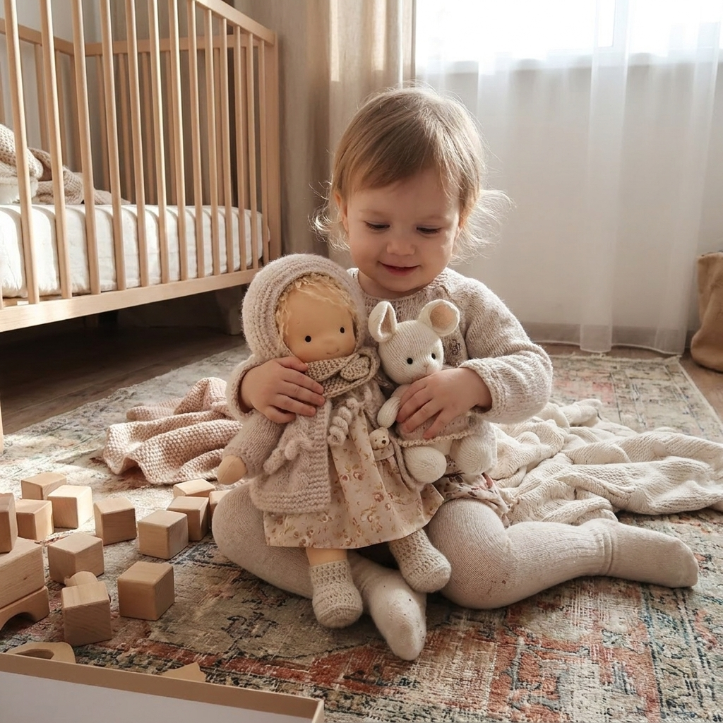Handmade Fabric Doll for Imaginative Play