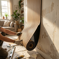 3D Wood-Effect Self-Adhesive PVC Wall Panels