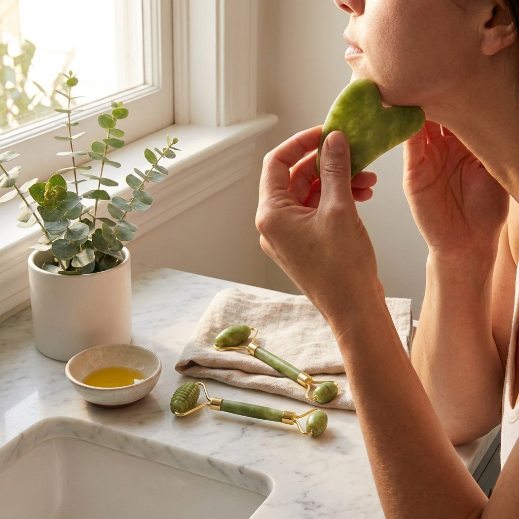 Jade Face Roller Set