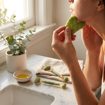 Jade Face Roller Set