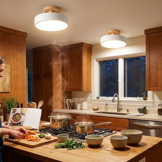 Nordic Wooden Ceiling Light lifestyle
